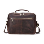 Handmade Full-Grain Leather 8.3-Inch Tablet Crossbody Bag in Coffee - view 7