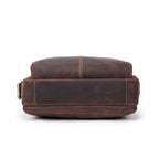 Handmade Full-Grain Leather 8.3-Inch Tablet Crossbody Bag in Coffee - view 8