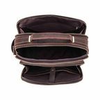 Handmade Full-Grain Leather 8.3-Inch Tablet Crossbody Bag in Coffee - view 9