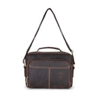 Handmade Full-Grain Leather 8.3-Inch Tablet Crossbody Bag in Coffee - view 10