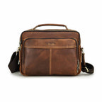 Handmade Full-Grain Leather 8.3-Inch Tablet Crossbody Bag in Brown - view 4