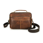 Handmade Full-Grain Leather 8.3-Inch Tablet Crossbody Bag in Brown - view 6