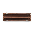 Handmade Full-Grain Leather 15.4-Inch Laptop Briefcase in Red Brown - view 9