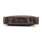 Handmade Full-Grain Pull-Up Leather Laptop Briefcase — Small — 14-Inch Laptop — view 8