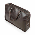 Handmade Full-Grain Pull-Up Leather Laptop Briefcase — Small — 14-Inch Laptop — view 9