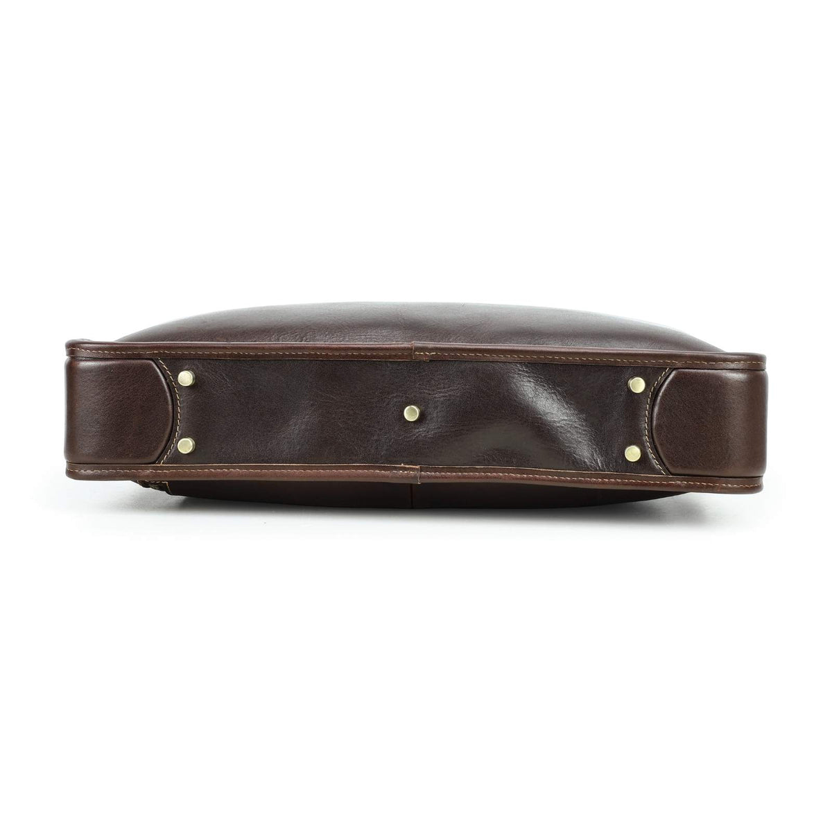 Handmade Full-Grain Pull-Up Leather Laptop Briefcase — Large — 16-Inch Laptop — view 7
