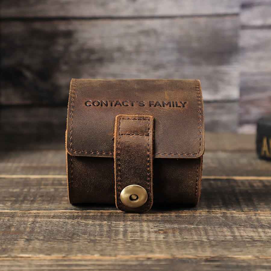 Single Watch Roll Case Genuine Leather Watch Box 1 PCS Watch Slot Cover New Retro Storage for Gift