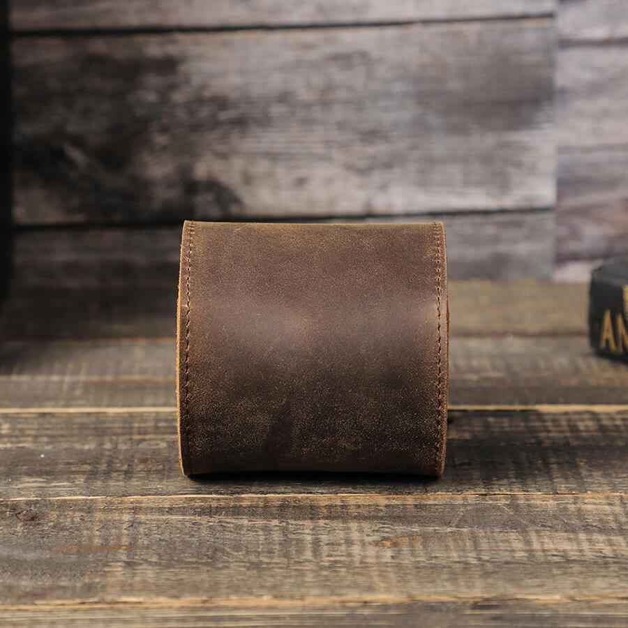 Single Watch Roll Case Genuine Leather Watch Box 1 PCS Watch Slot Cover New Retro Storage for Gift