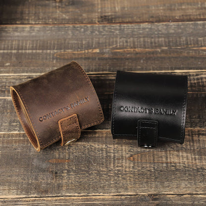 Single Watch Roll Case Genuine Leather Watch Box 1 PCS Watch Slot Cover New Retro Storage for Gift